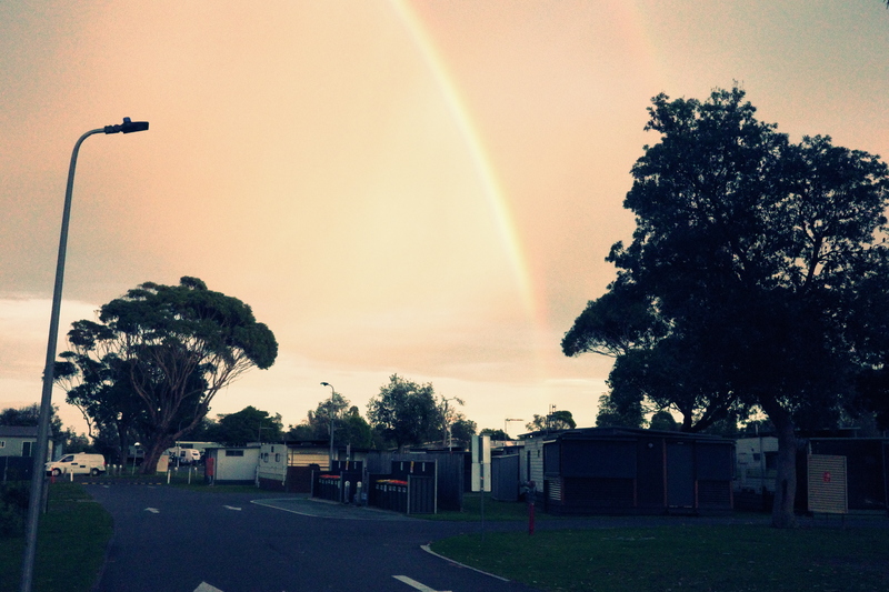 This photo did not do the justice of the rainbow. What a pity!