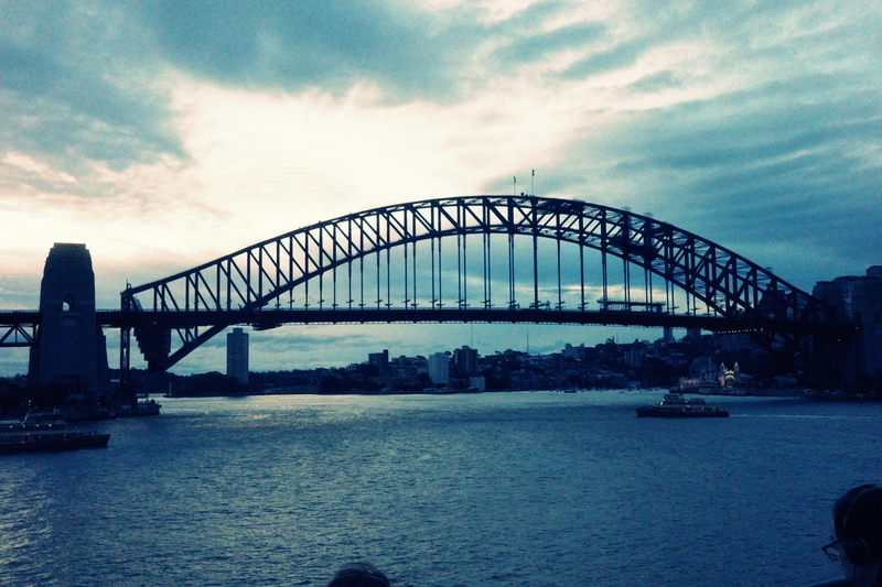 Sydney Harbour Bridge captured from the ferry.